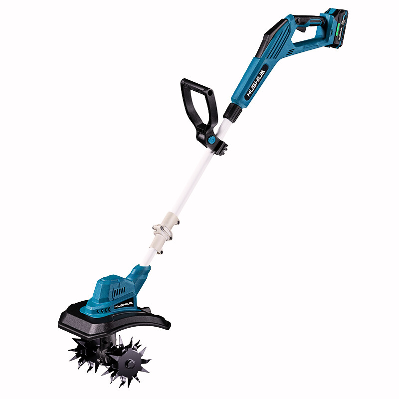 Brushless Cordless Mini Tiller - 21V Lithium Battery Height Adjustment |Lightweight with Foldable Handle | for Small Yards, Patios, Garden Edging